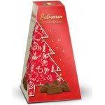 Selllot Béžovočervený vánoční stromeček belgické lanýže z mléčné čokolády s čokoládovou náplní (věž) 200 g – Zboží Dáma