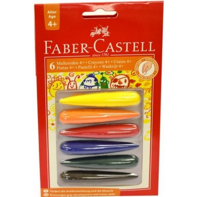 Faber Castell Plastové pastelky voskovky do dlaně 6ks – Hledejceny.cz