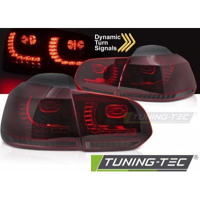 Zadní světla VW GOLF VI 08-13 červené/kouřové LED SEQ | Zboží Auto