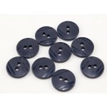 Dírkový knoflík - tmavě modrá - průměr 1,5 cm – Zboží Dáma
