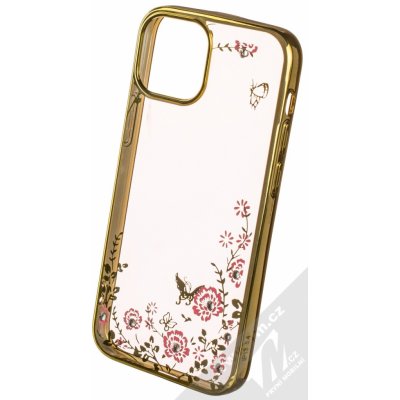 Pouzdro 1Mcz Diamond Flower TPU Apple iPhone 13 mini zlaté – Zboží Mobilmania