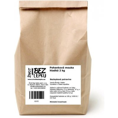 Život bez lepku Pohanková mouka hladká 2000 g – Sleviste.cz