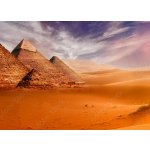 WEBLUX 293515177 Fototapeta papír Giseh pyramids in Cairo in Egypt desert sand sun rozměry 254 x 184 cm – Sleviste.cz