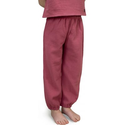 ESITO Dětské mušelínové kalhoty Luca Ruby red rubínová – Zboží Mobilmania