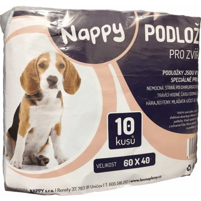 Nappy podložky pro štěňata pleny 40 x 60 cm 10 ks – Zbozi.Blesk.cz