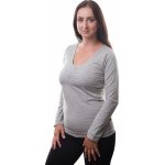 Jožánek Klaudie kojicí tričko se vsadkou dl. rukáv šedý melír – Zboží Dáma