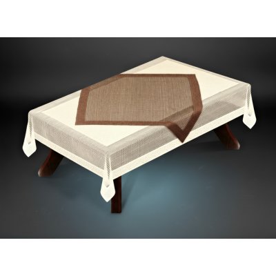 MyBestHome SET 2 kusy žakárových ubrusů HANUS krémová 160x120 cm + 80x80 cm – Hledejceny.cz