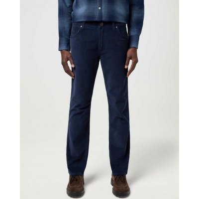 Wrangler Greensboro Mood Indigo Pánské Manšestráky Tmavě Modré 112370846 – Zboží Dáma