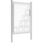 PROCITY Venkovní vitrína model 2000 30 x A4, elox, včetně sloupků | Zboží Auto