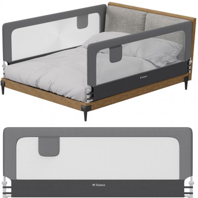 Tulano Bezpečnostní zábradlí na postel 200 cm šedá – Sleviste.cz