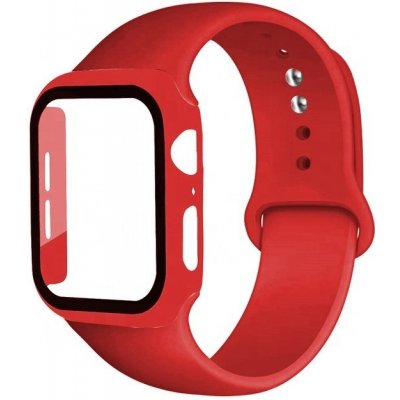 Bomba 3v1 Ochranné pouzdro + Silikonový řemínek pro Apple Watch Červená, Velikost Apple Watch jednotlivě: 38MM IW07_RED-38MM – Zboží Mobilmania