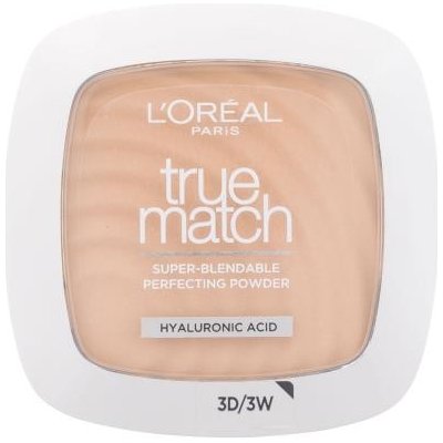 L'Oréal Paris True Match jemný pudr pro přirozený vzhled 3.D/3.W Dore Warm 9 g – Zbozi.Blesk.cz