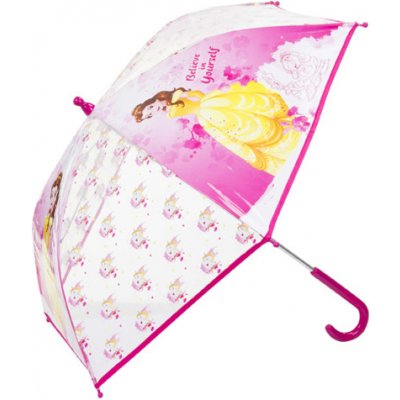 Princess dětský průsvitný deštník růžový