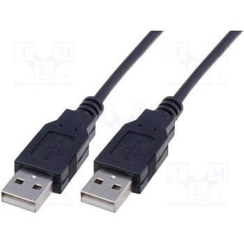 Digitus AK-300100-018-S USB A/samec na A/samec, Měď, 1,8m, černý