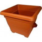 PLASTIA Hranatý samozavlažovací kv. Bergamot 30x30 cm terakota – HobbyKompas.cz