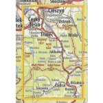 KČT 97 Slezské Beskydy a Jablunkovsko - nástěnná turistická mapa 60 x 90 cm Varianta: mapa v dřevěném rámu, Provedení: Ticiago černý