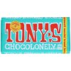 Čokoláda Tony's Chocolonely Mléčná čokoláda Karamelový mandlový preclík a medově mandlový nugát s mořskou solí 180 g