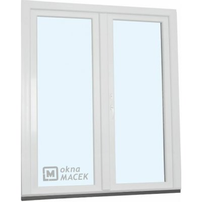 Kömmerling balkonové dveře 70 AD O+OS klapačka pravé bílá 150 x 200 cm oboustranná klika + FAB + hliníkový práh – Hledejceny.cz