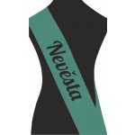 ON-DESIGN Šerpa NEVĚSTA Barva: emerald, Barva potisku: bílá, Fonty písma: Brush Script MT – Hledejceny.cz