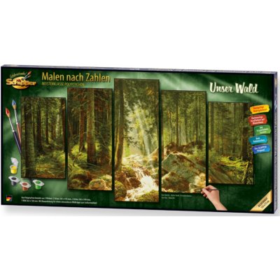 Malování podle čísel Les Unser Wald Polyptych – Sleviste.cz
