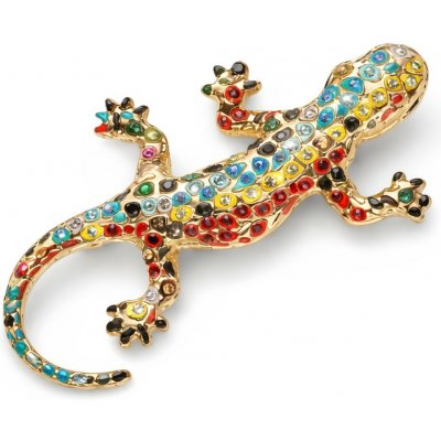 Oliver Weber pozlacená brož s krystaly Gaudí Drac 58045G – Sleviste.cz