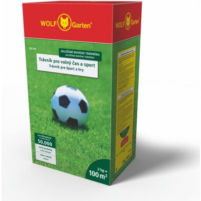 Travní osivo Hry a sport SG 100 WOLF-Garten 2kg – Zbozi.Blesk.cz