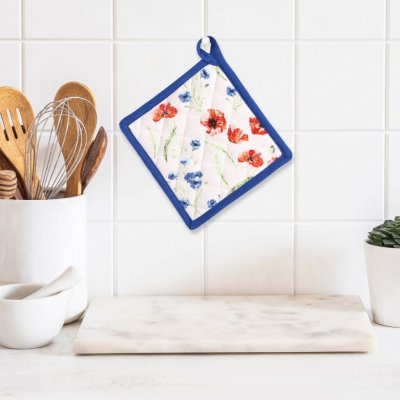 QUENTIN Avax QK-189 vlčí máky červeno-modrá 20 x 20 cm – Hledejceny.cz