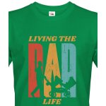 Bezvatriko pánské tričko pro tatínky Living The Dad Life Canvas pánské tričko s krátkým rukávem 1203 Zelená – Zbozi.Blesk.cz