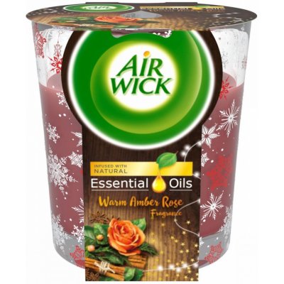 Air Wick Essential Oils Warm Amber Rose 105 g – Zboží Mobilmania