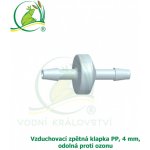 Vodní Království Vzduchovací zpětná klapka PP, 4 mm, odolná proti ozonu – Hledejceny.cz