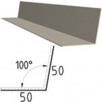 Koutová lišta z poplastovaného plechu Viplanyl 50x50 mm, r.š. 100 mm – Sleviste.cz