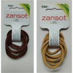 Zansot 2× elastické gumičky do vlasů, jemná tkanina, 6 ks, hnědá + běžová – Zboží Mobilmania