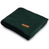 Dětská deka Sensillo Pletená deka do kočárku 100% bavlna tmavě zelená