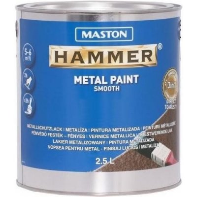 Maston Paint Hammer Smooth Brown 750ml