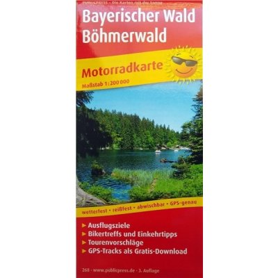 motorkářská mapa Bayerischer Wald Bohmerwald laminova – Zbozi.Blesk.cz