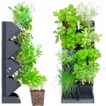 Prosperplast MINI CASCADE IO1W200S433 Vertikální květináče s nůžkami na bylinky antracit – Sleviste.cz