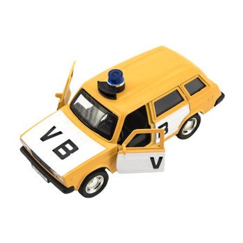 Teddies Policejní auto VB combi kov/plast 11,5cm na zpětné natažení na baterie se zvukem