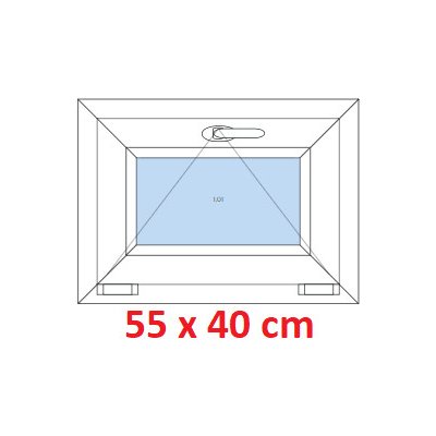 Soft Plastové okno 55x40 cm sklopné – Zbozi.Blesk.cz