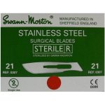 Swann Morton čepelka skalpelová 100 ks - č. 21 – Zboží Mobilmania