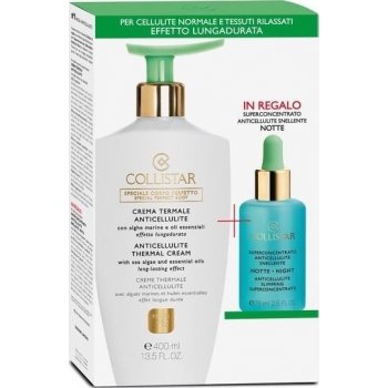 Collistar Crema Termale Anticellulite krém proti celulitidě 400 ml + Anticellulite Slimming Superconcentrate Night Zeštíhlující superkoncentrát proti celulitidě noční 75 ml dárková sada