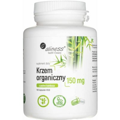 Aliness Organický křemík z bambusových výhonků 500 mg 100 veg. kapslí – Hledejceny.cz