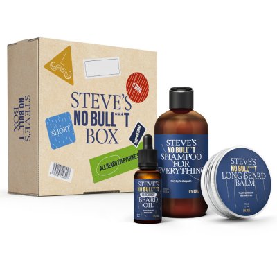 Steves All Beard Everything Box šampon na vlasy a vousy 250 ml + olej na vousy 30 ml + balzám na vousy 50 ml – Zboží Mobilmania