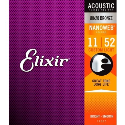 Elixir 11027 NanoWeb Bronze Custom Light 11-52 – Sleviste.cz