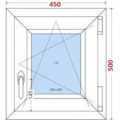 SMART Plastové okno 45x50, Otevíravé a sklopné – Zboží Mobilmania