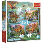 Trefl 4v1 Unikátní dinosauři 28,5x20,5cm v krabici 28x28x6cm – Hledejceny.cz