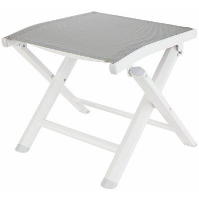 LIVARNO home Hliníková skládací stolička Houston, bílá/světle šedá – Sleviste.cz