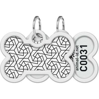 Collar sp. z o.o. Známka pro psy QR WAUDOG kost Geometry 4 x 2,8 cm – Hledejceny.cz