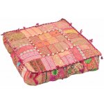 Sanu Babu Meditační polštář ručně vyšívaný patchwork s mušličkami čtverec YK 60x60x10 – Hledejceny.cz