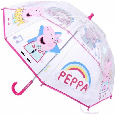 CurePink Peppa Pig 2400000657 deštník dětský průhledný – Zboží Mobilmania