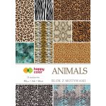 Happy Color Blok se vzorovanými papíry Animals 80g/m2 A4 15+1 list 15 vzorů HA 3808 2030 M – Zbozi.Blesk.cz